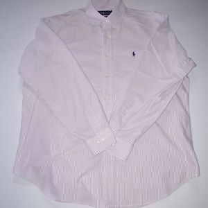 Ralph Lauren classic fit XL pink stripes shirt.